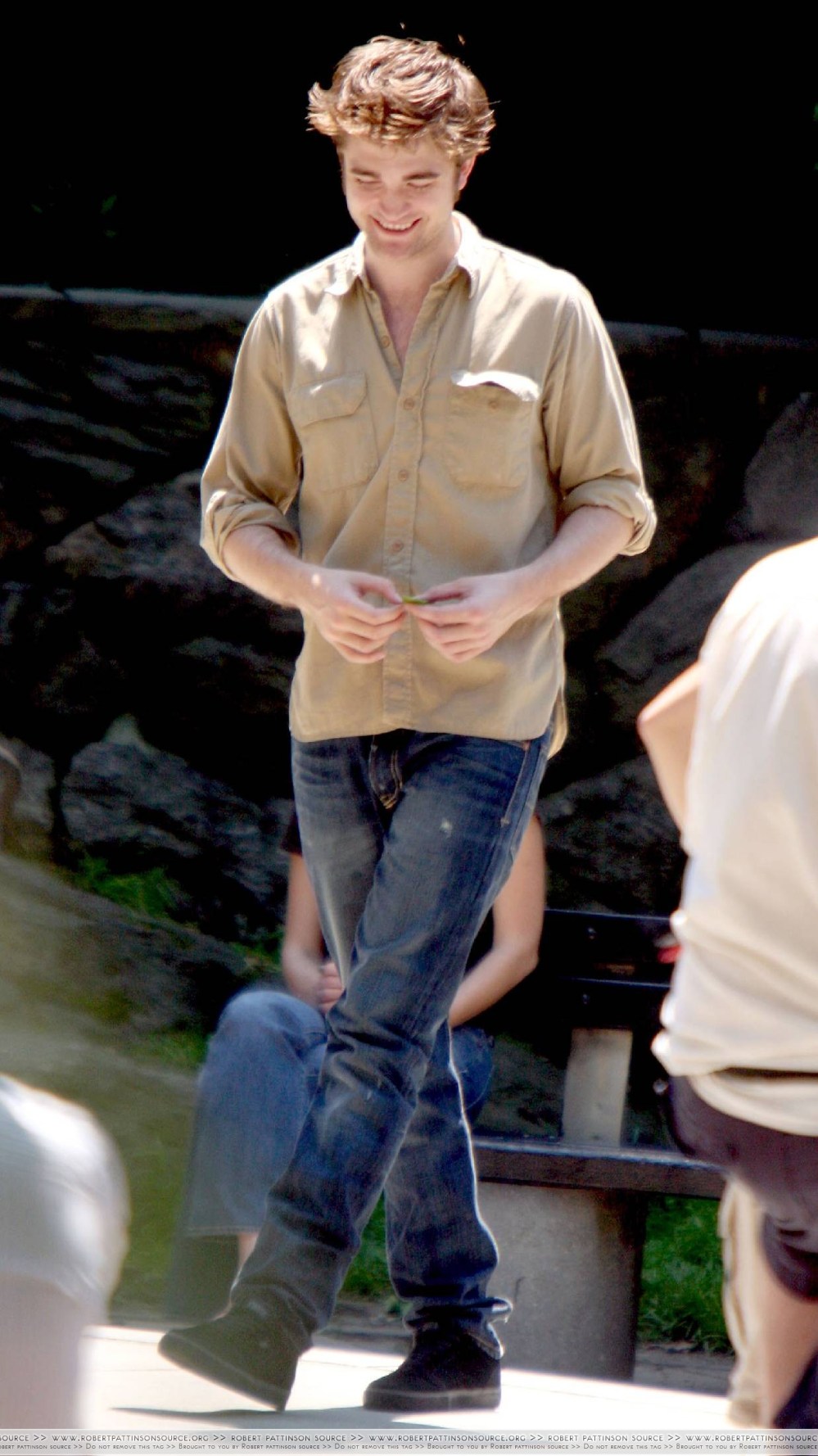 robert pattinson film set 010709