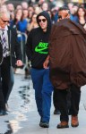 Robert Pattinson, wearing a Nike hooded sweatshirt, arrives at the “Jimmy Kimmel Live!”  studio in LA to promote his latest film “Water for Elephants”